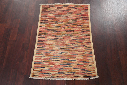 Handmade Gabbeh Kashkoli Oriental Wool Rug 2x3