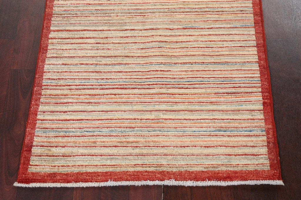 Striped Gabbeh Kashkoli Oriental Wool Rug 3x4