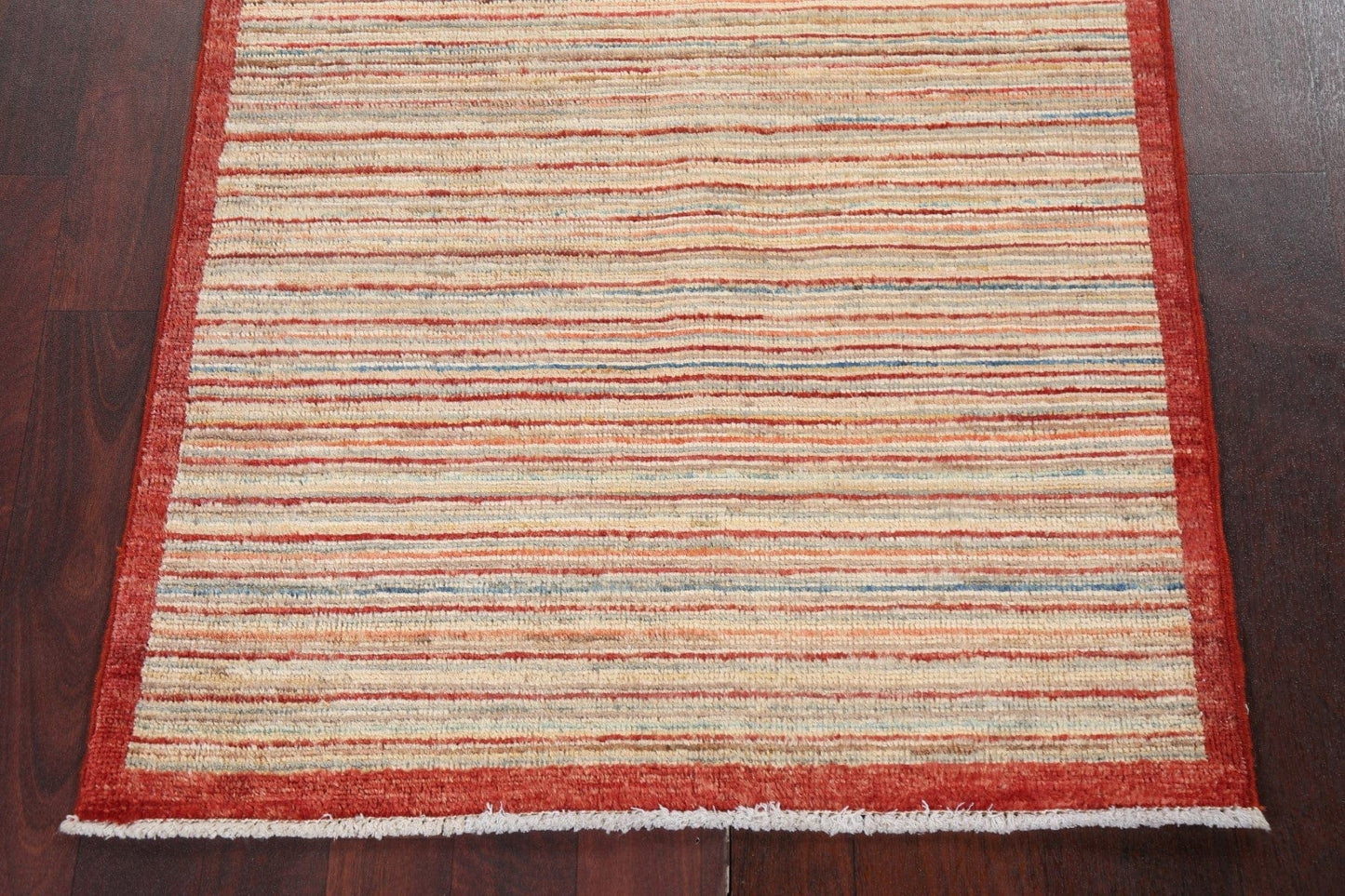 Striped Gabbeh Kashkoli Oriental Wool Rug 3x4