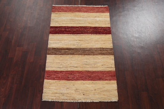 Striped Gabbeh Kashkoli Oriental Wool Rug 3x5