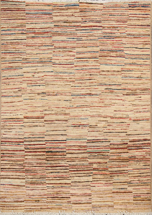 Striped Gabbeh Kashkoli Oriental Area Rug 3x4