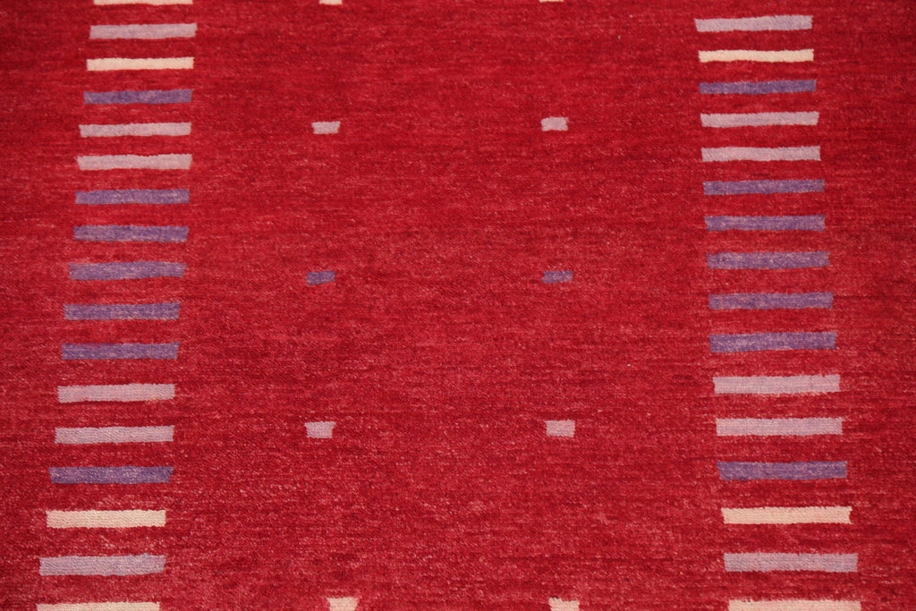 Red Wool Gabbeh Kashkoli Oriental Handmade Rug 3x4