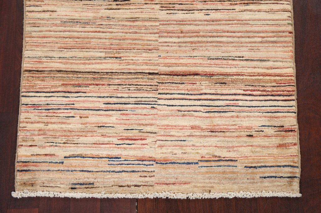 Striped Gabbeh Kashkoli Oriental Wool Rug 3x4