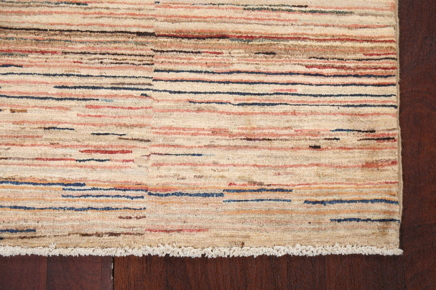 Striped Gabbeh Kashkoli Oriental Wool Rug 3x4