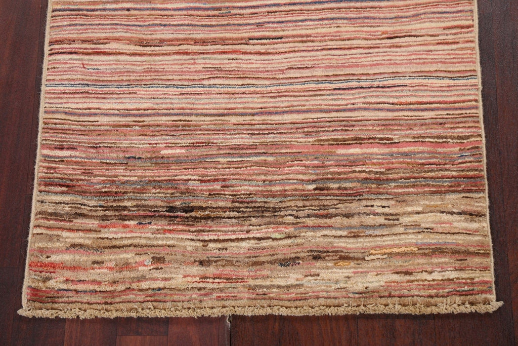 Striped Wool Gabbeh Kashkoli Oriental Rug 3x4