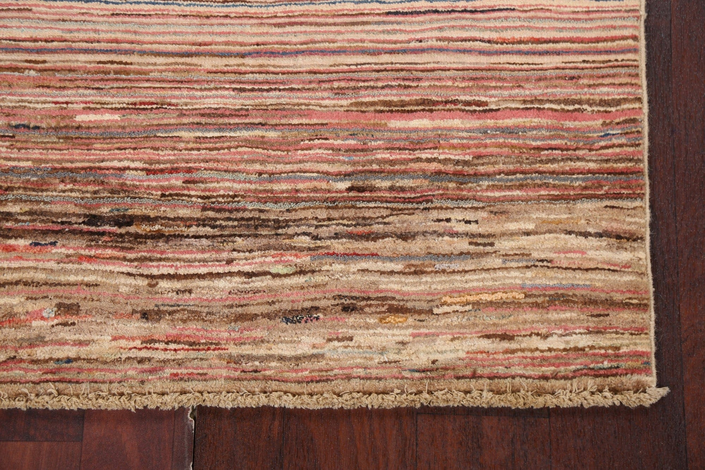 Striped Wool Gabbeh Kashkoli Oriental Rug 3x4