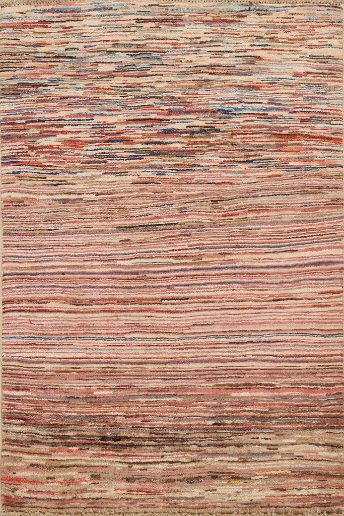 Striped Wool Gabbeh Kashkoli Oriental Rug 3x4