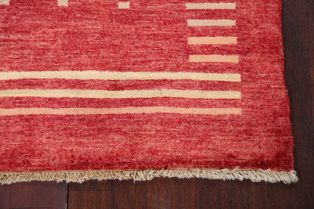 Red Gabbeh Kashkoli Oriental Handmade Rug 3x4