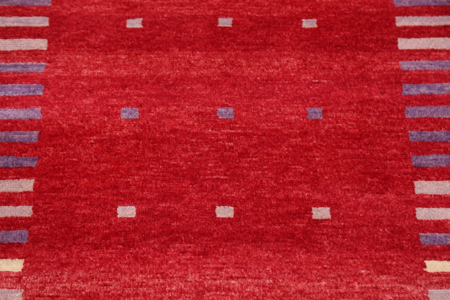 Red Geometric Gabbeh Kashkoli Oriental Rug 3x4