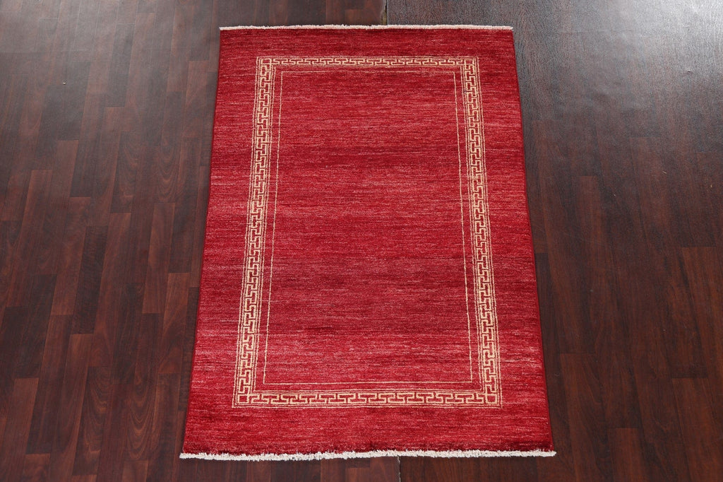 Red Gabbeh Kashkoli Oriental Handmade Rug 4x6