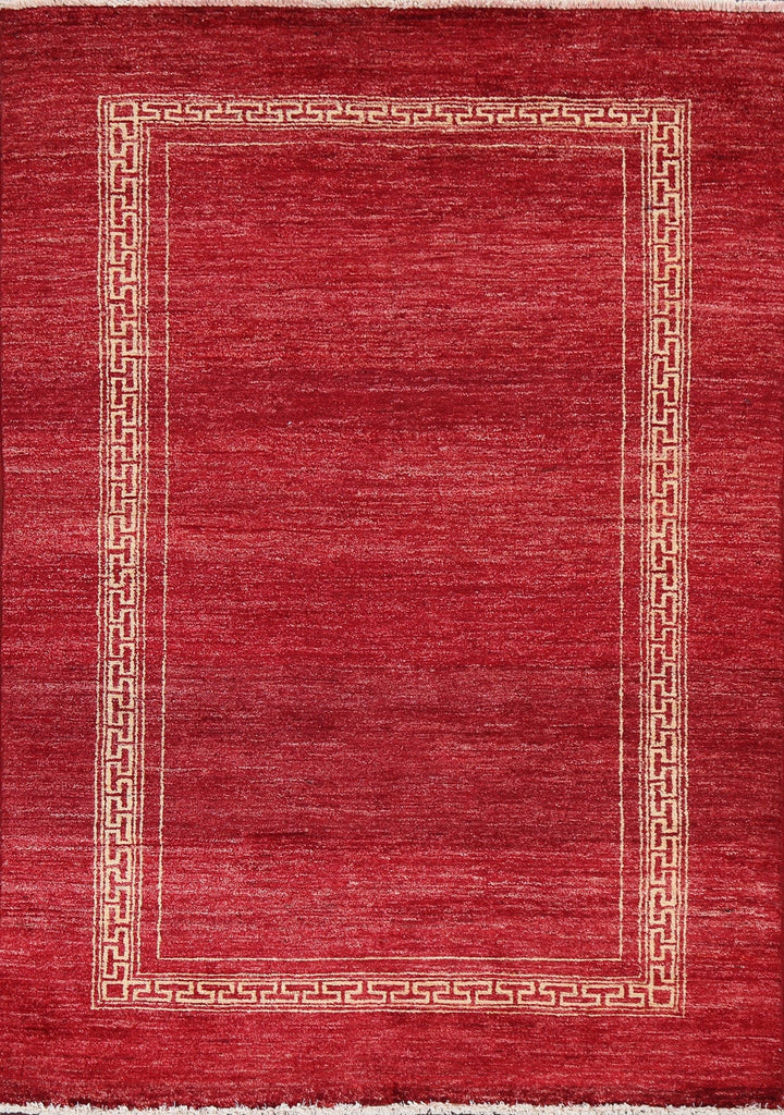 Red Gabbeh Kashkoli Oriental Handmade Rug 4x6