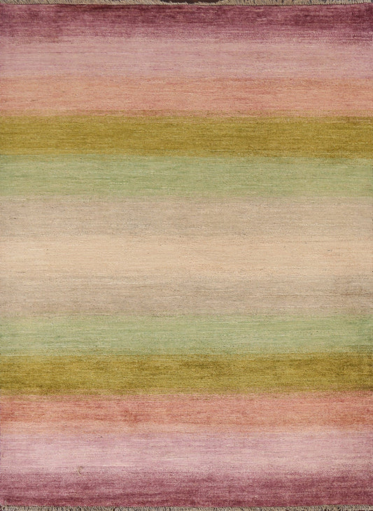 Contemporary Gabbeh Kashkoli Oriental Area Rug 5x7