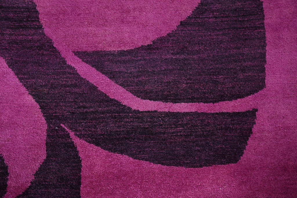 Purple Gabbeh Kashkoli Oriental Square Rug 5x5