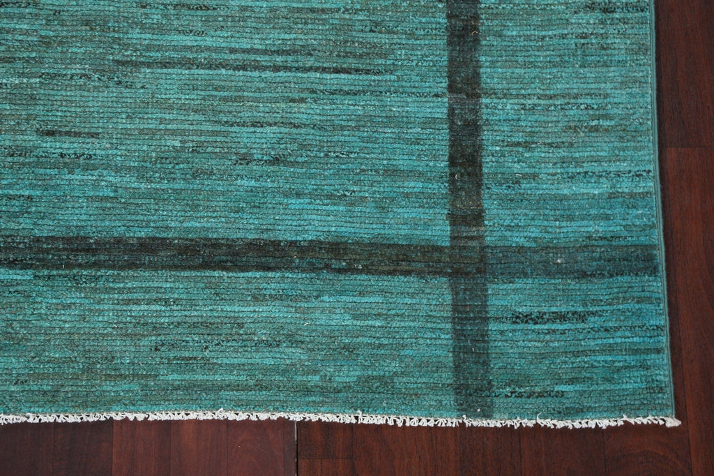 Contemporary Green Gabbeh Kashkoli Oriental Rug 5x6