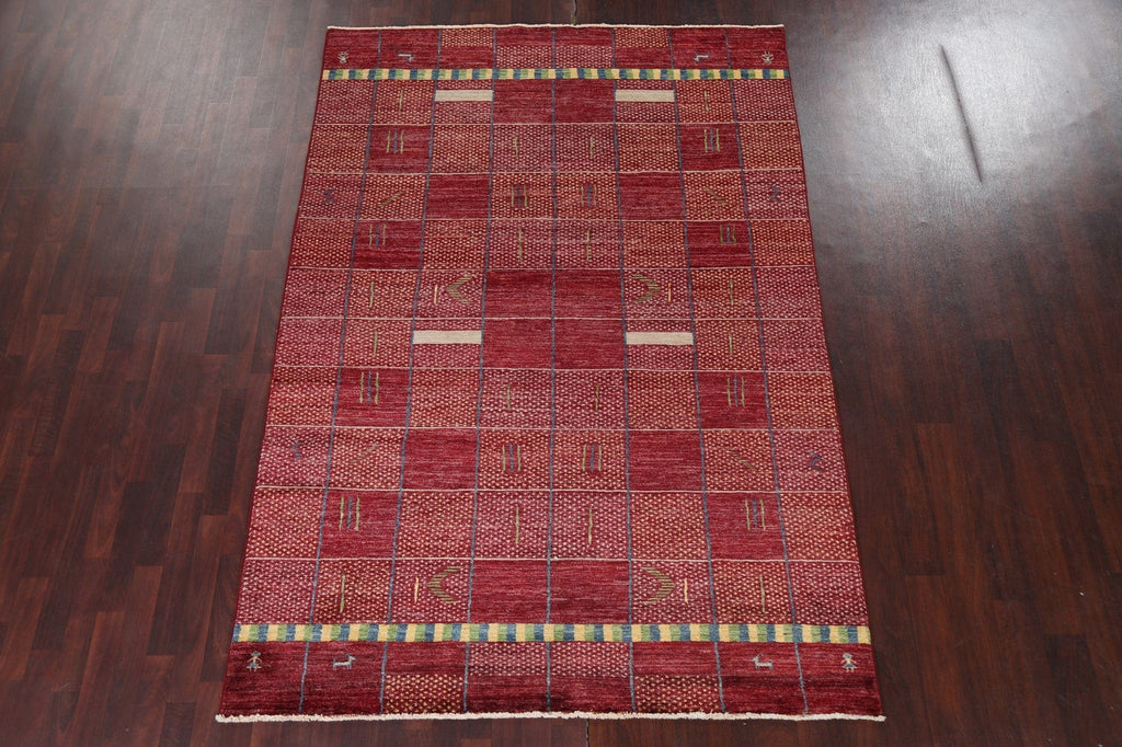 Geometric Gabbeh Kashkoli Oriental Area Rug 6x9