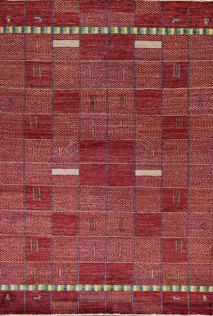 Geometric Gabbeh Kashkoli Oriental Area Rug 6x9