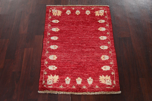 Red Wool Gabbeh Kashkoli Oriental Rug 2x3