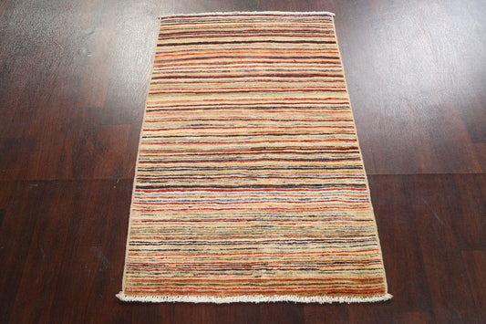 Striped Gabbeh Kashkoli Oriental Rug 3x4