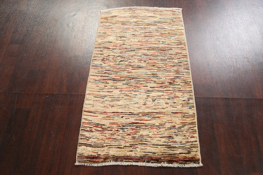 Striped Gabbeh Kashkoli Oriental Wool Rug 2x4