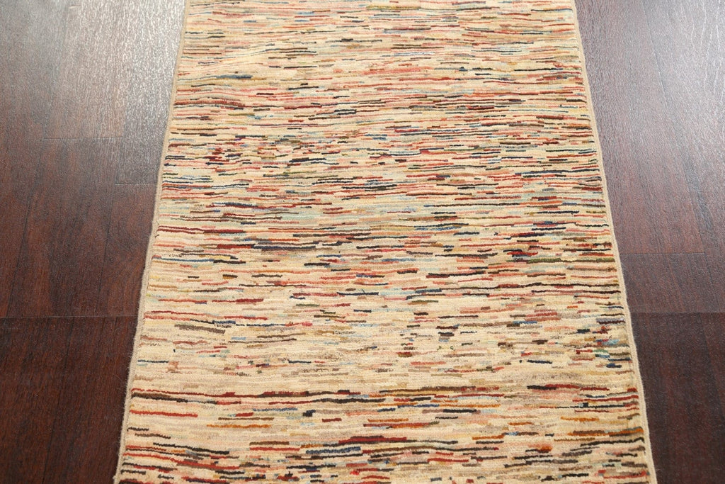 Striped Gabbeh Kashkoli Oriental Wool Rug 2x4