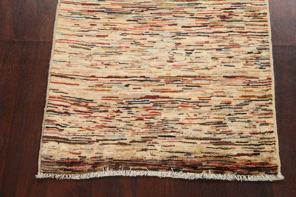 Striped Gabbeh Kashkoli Oriental Wool Rug 2x4