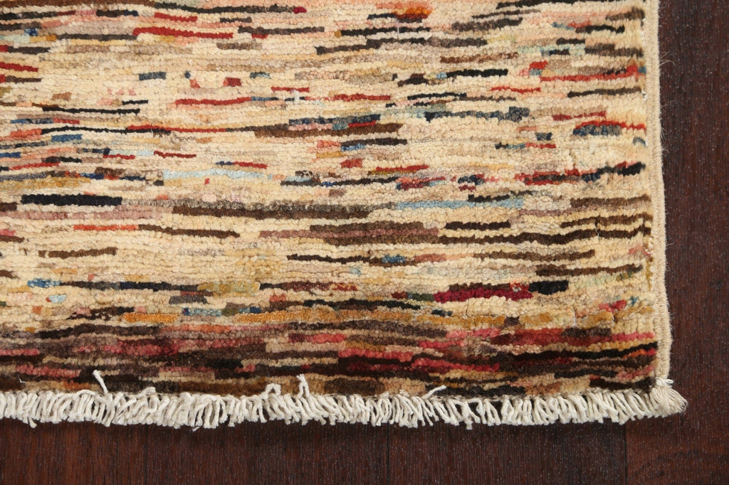 Striped Gabbeh Kashkoli Oriental Wool Rug 2x4