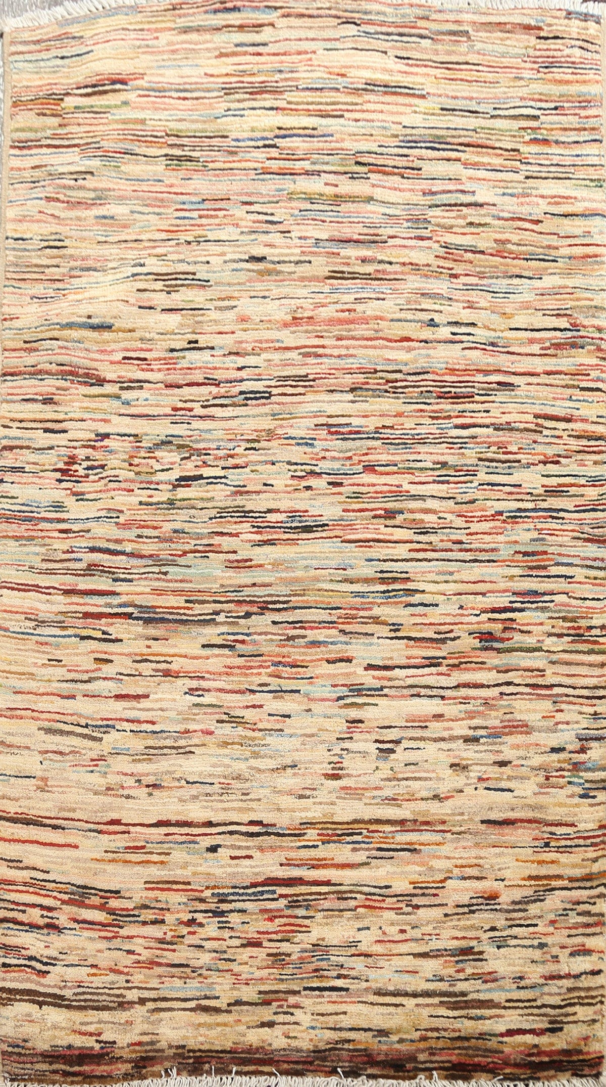 Striped Gabbeh Kashkoli Oriental Wool Rug 2x4