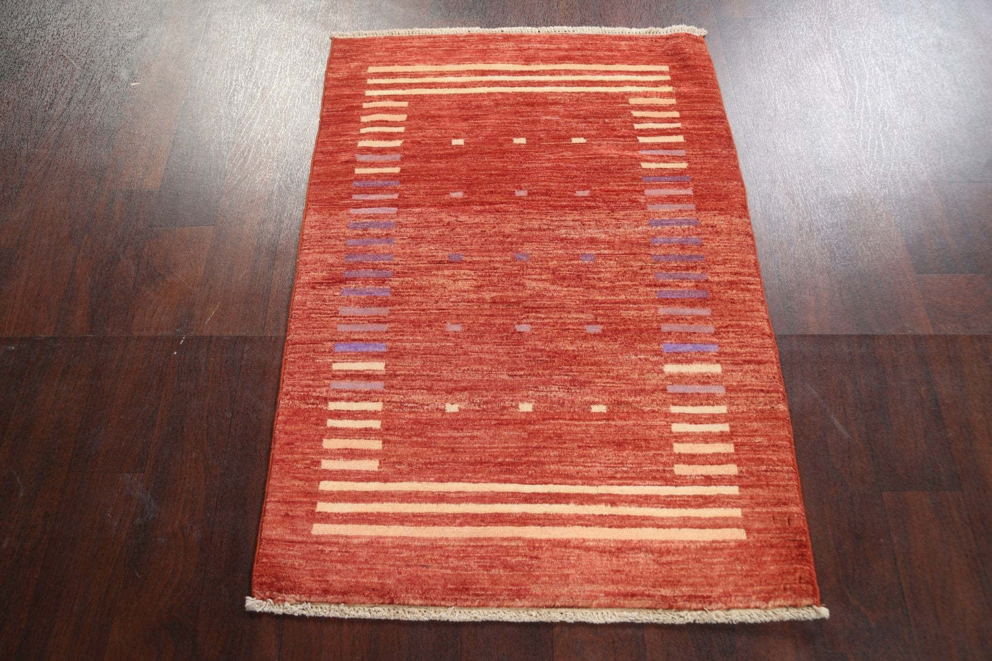 Geometric Gabbeh Kashkoli Oriental Wool Rug 3x4