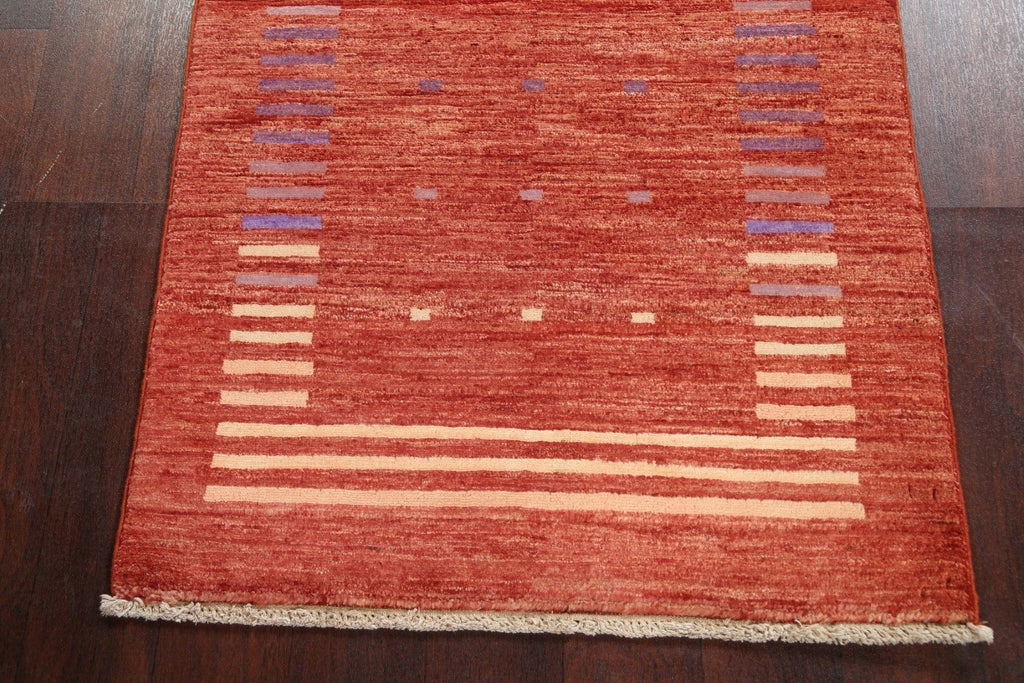 Geometric Gabbeh Kashkoli Oriental Wool Rug 3x4