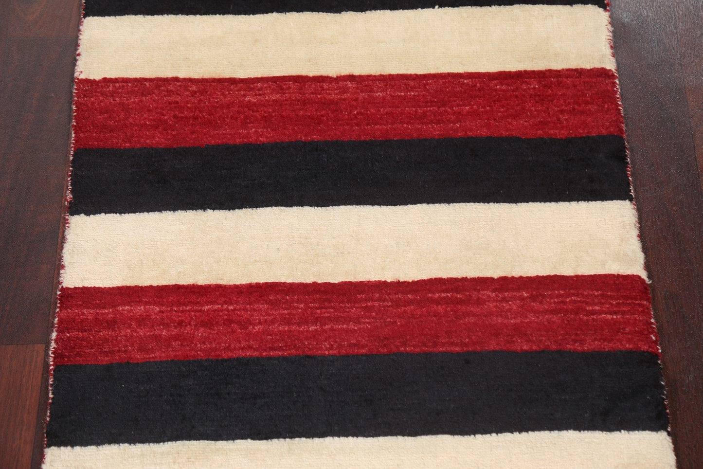 Striped Wool Gabbeh Kashkoli Oriental Rug 2x3