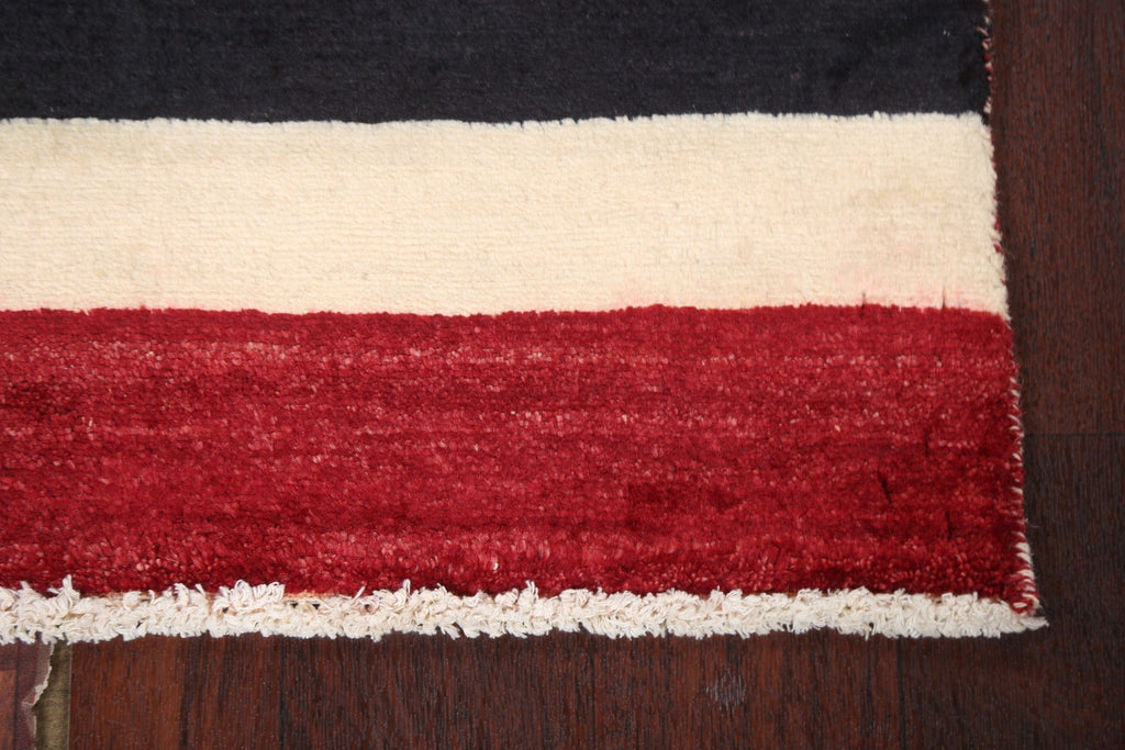 Striped Wool Gabbeh Kashkoli Oriental Rug 2x3