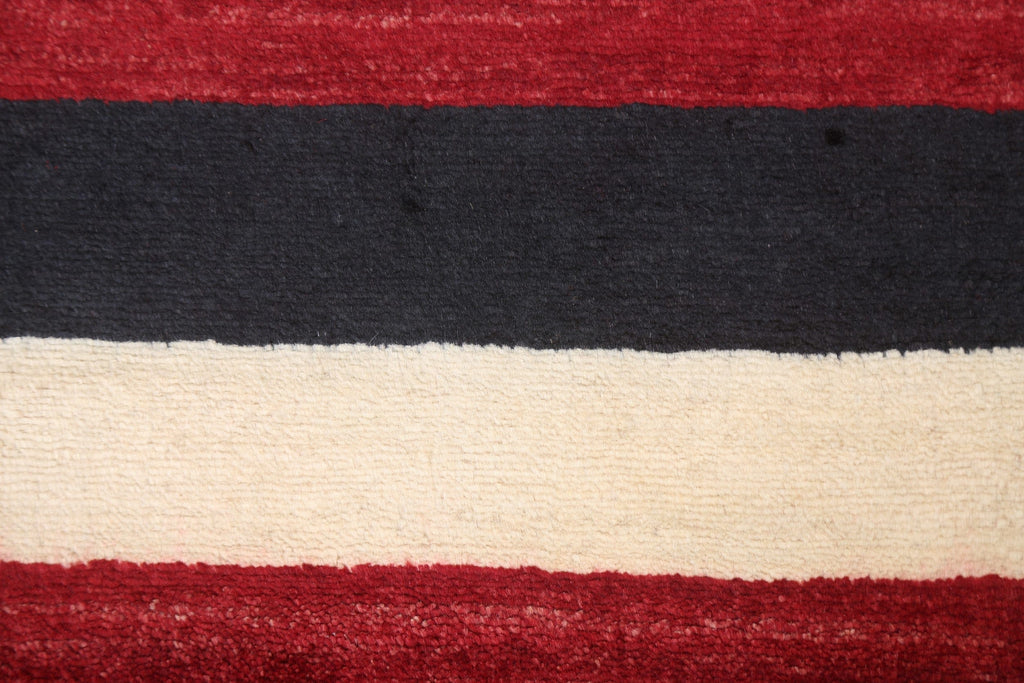 Striped Wool Gabbeh Kashkoli Oriental Rug 2x3