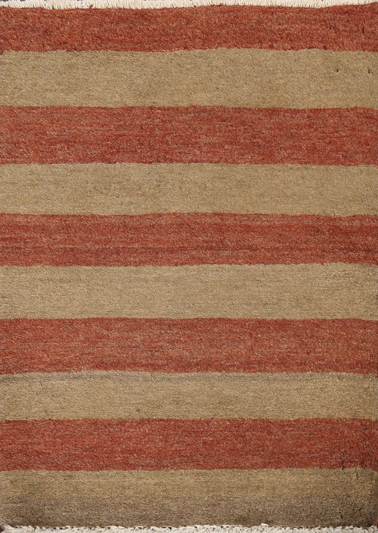 Striped Wool Gabbeh Kashkoli Oriental Rug 2x3