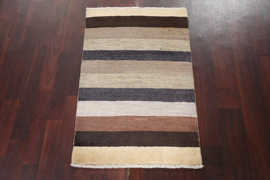 Striped Gabbeh Kashkoli Oriental Rug 2x3