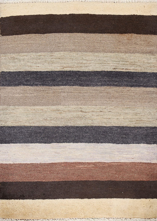 Striped Gabbeh Kashkoli Oriental Rug 2x3