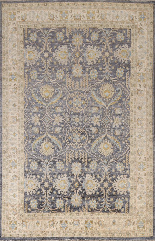 Vegetable Dye Chobi Peshawar Oriental Area Rug 6x8