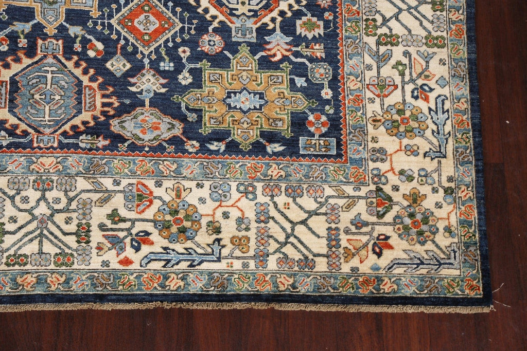 Vegetable Dye Blue Yalameh Oriental Wool Rug 8x10