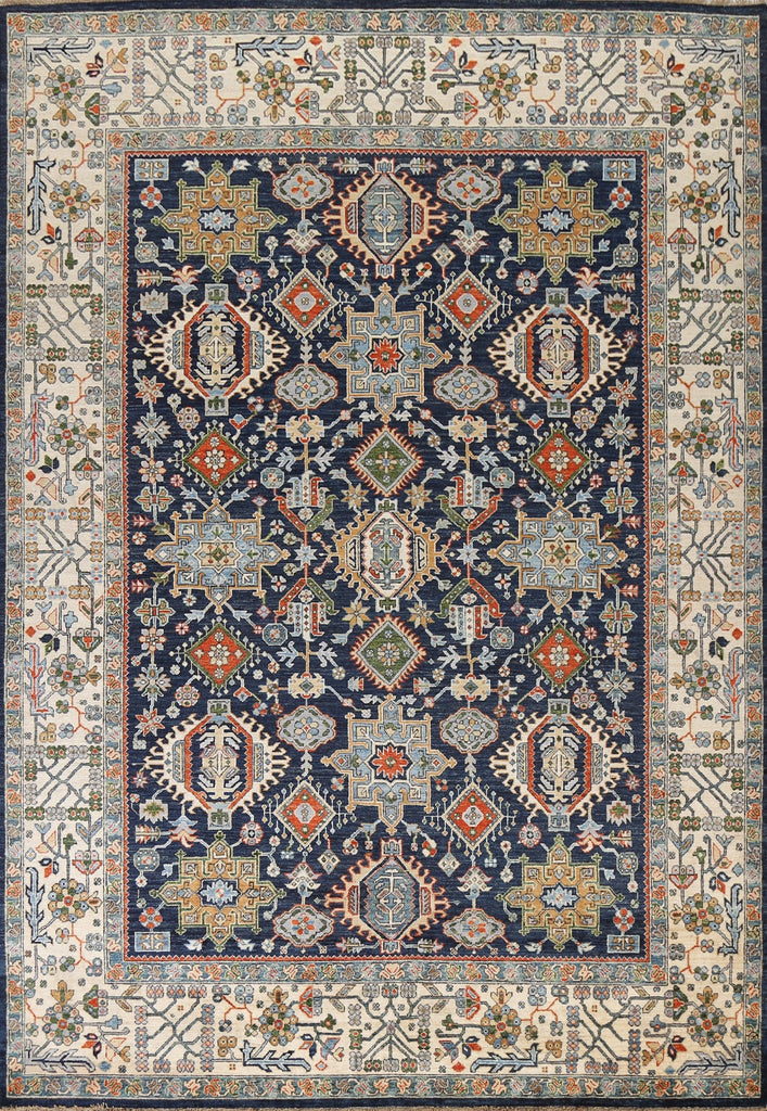 Vegetable Dye Blue Yalameh Oriental Wool Rug 8x10