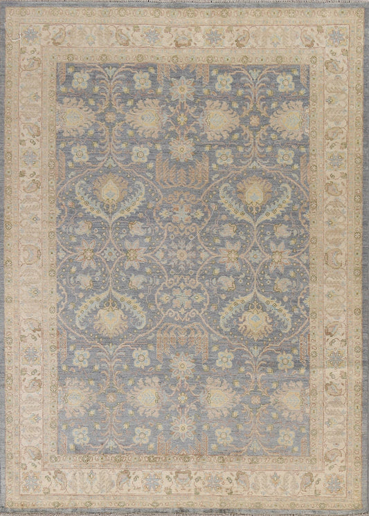 Vegetable Dye Oushak Oriental Hand-Knotted Rug 6x8