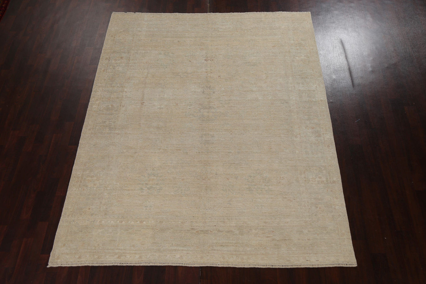 Vegetable Dye Muted Oushak Oriental Wool Rug 8x9