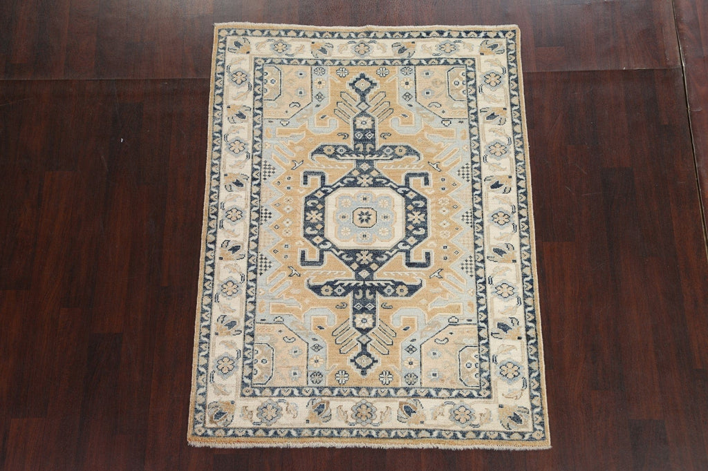 Vegetable Dye Oushak Oriental Handmade Rug 4x6