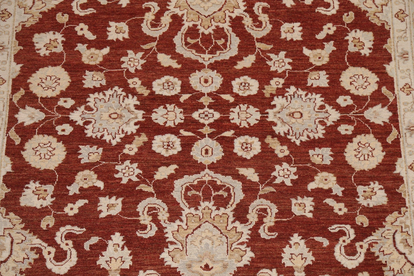 Vegetable Dye Chobi Peshawar Oriental Area Rug 6x9