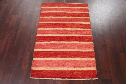 Striped Wool Gabbeh Kashkoli Oriental Rug 3x4