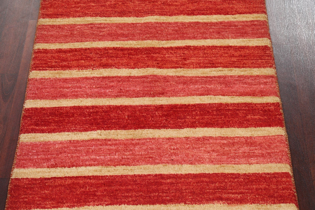 Striped Wool Gabbeh Kashkoli Oriental Rug 3x4