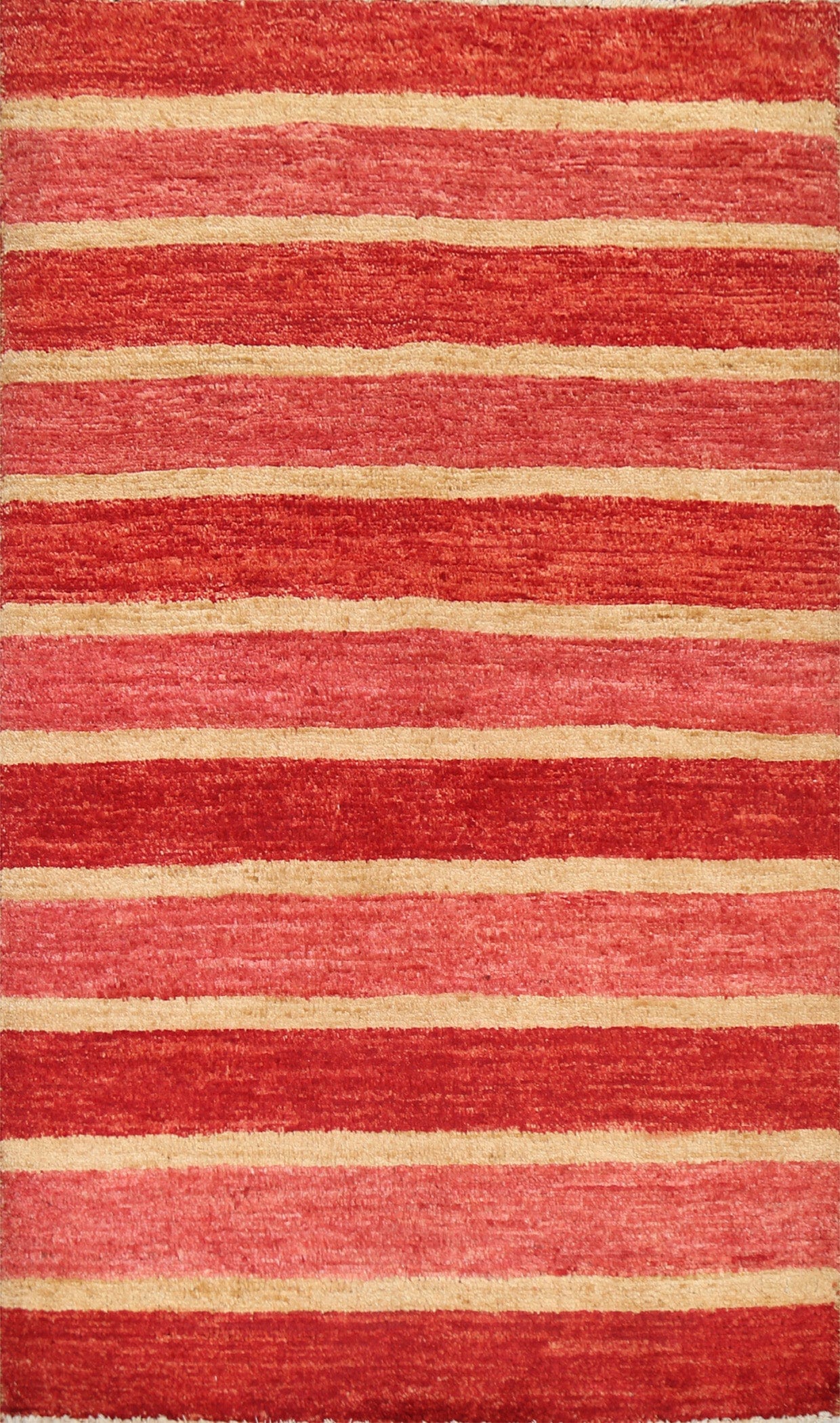 Striped Wool Gabbeh Kashkoli Oriental Rug 3x4