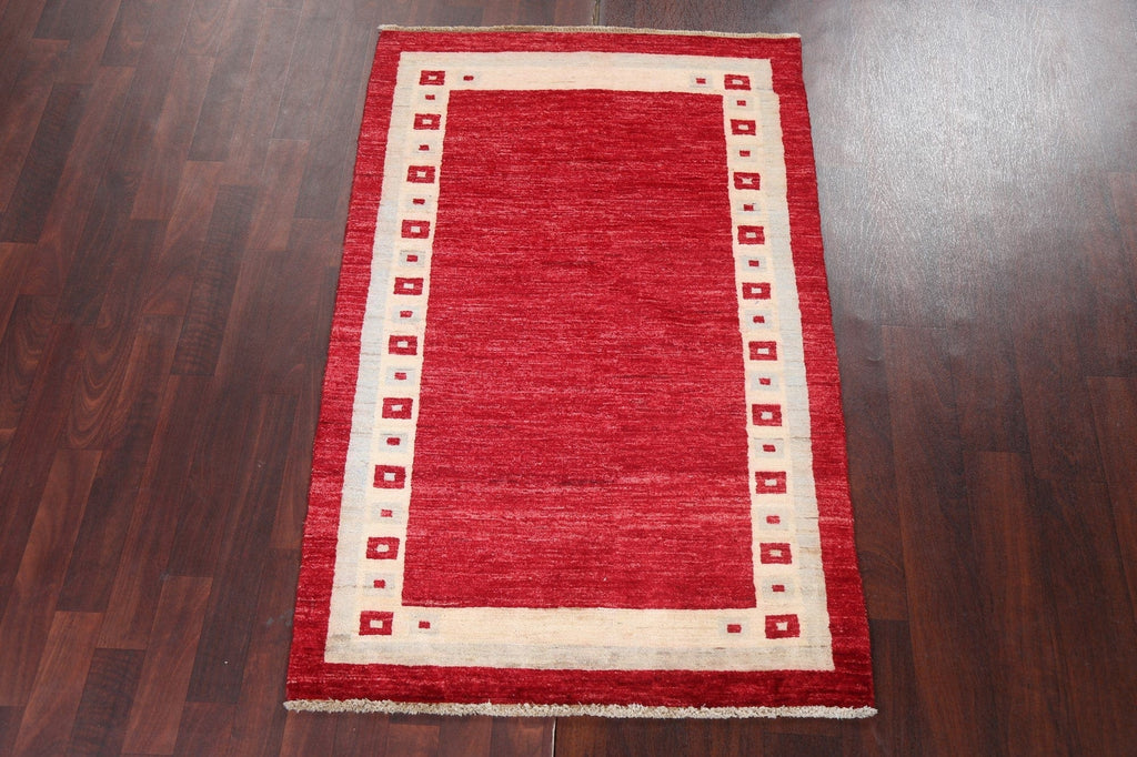 Red Gabbeh Kashkoli Oriental Handmade Rug 3x5