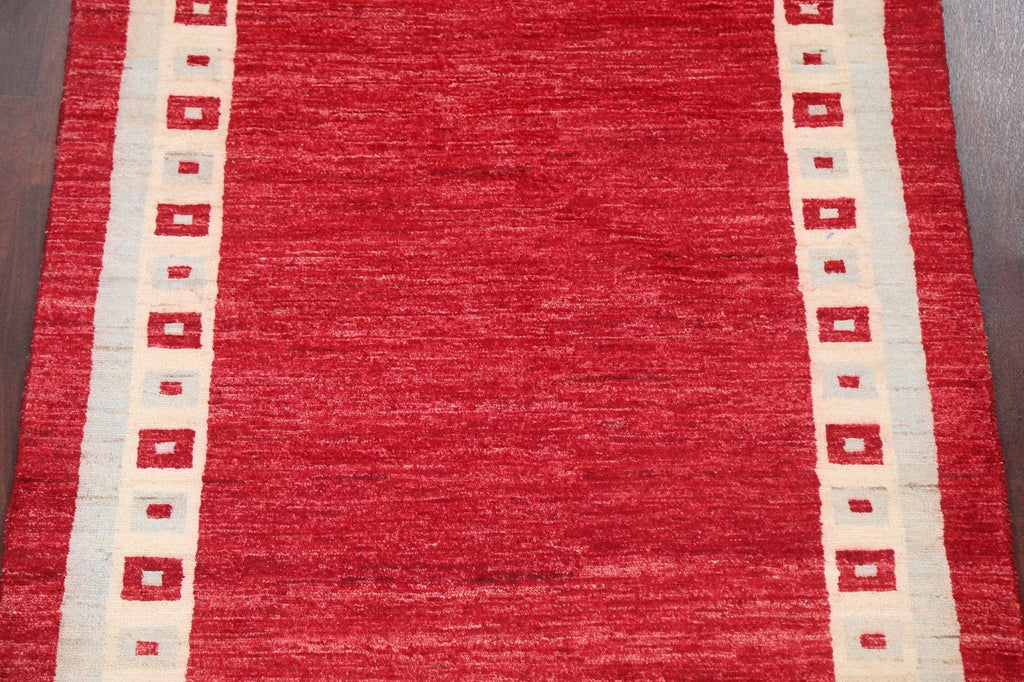 Red Gabbeh Kashkoli Oriental Handmade Rug 3x5