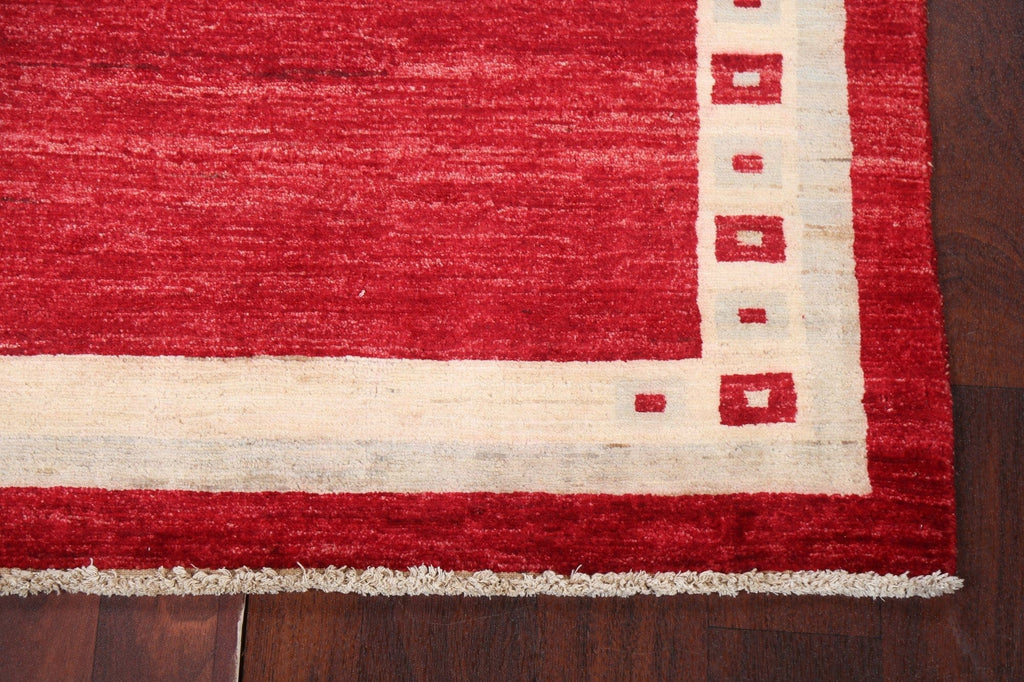 Red Gabbeh Kashkoli Oriental Handmade Rug 3x5