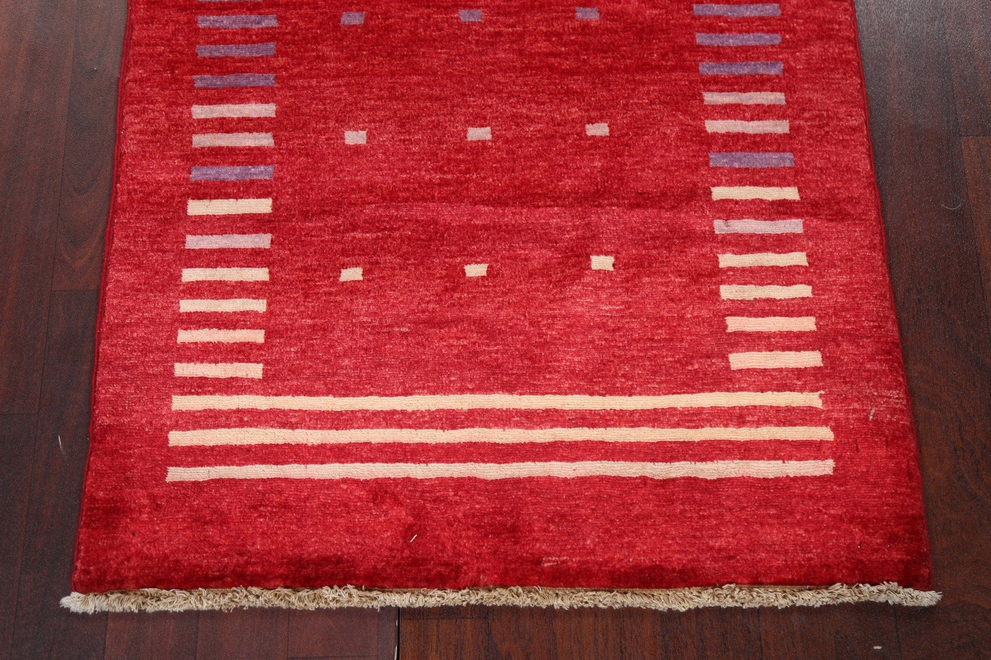 Red Gabbeh Kashkoli Oriental Handmade Rug 3x4