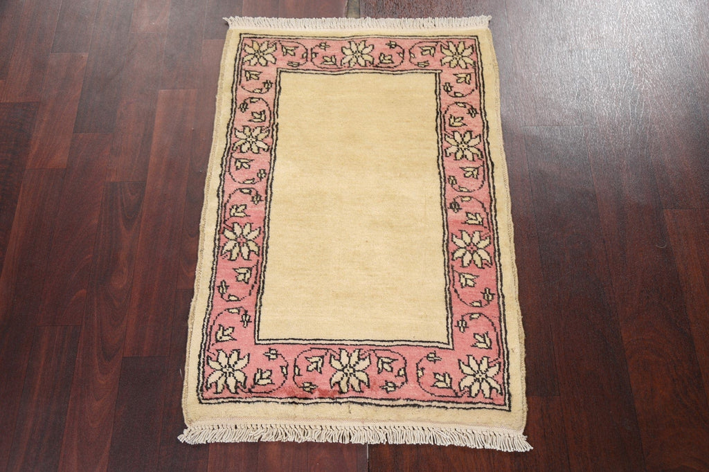 Hand-Knotted Gabbeh Kashkoli Oriental Wool Rug 2x3